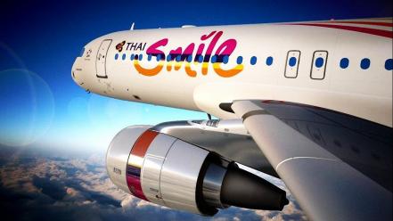 Aircraft airplanes thai airbus a320 wallpaper