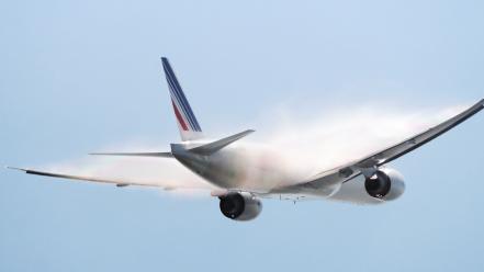 Aircraft boeing condensation aviation air france 777 wallpaper