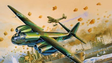 Aircraft bomber world war ii artwork wallpaper