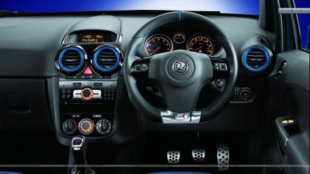 Blue cars interior dashboards vauxhall vxr wallpaper