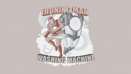 Iron man parody war machine satire washing ironing wallpaper