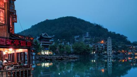 Landscapes chinese town wallpaper