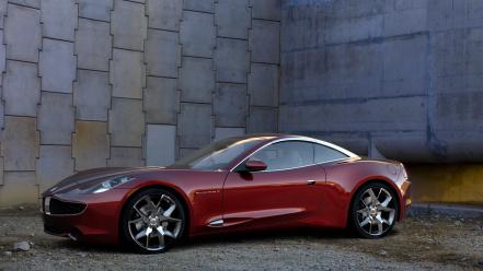 Red cars supercars fisker karma sports car wallpaper