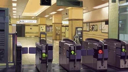 5 centimeters per second arrows interior design wallpaper