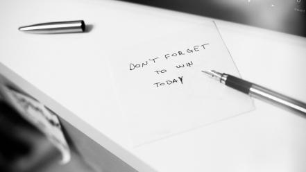 Black and white indoors pens motivation wallpaper