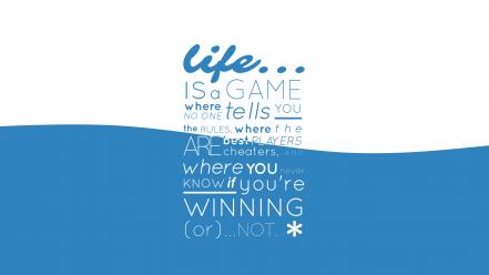 Blue text quotes typography life wallpaper