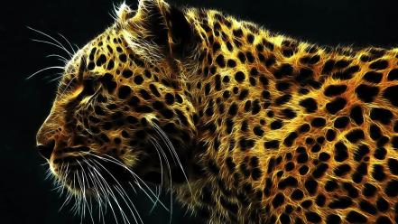 Digital art leopards wallpaper