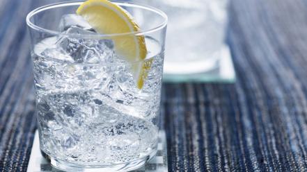 Glass cocktail gin tonic drinks lemons wallpaper