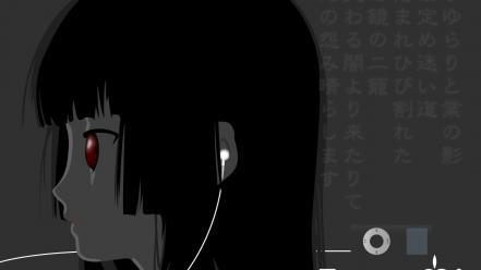 Headphones ipod jigoku shoujo parody enma ai wallpaper