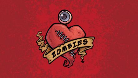 Horror love zombies hearts i wallpaper