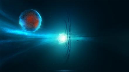 Outer space planets time collapse wallpaper