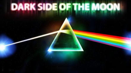 Rainbows the dark side of moon triangles wallpaper