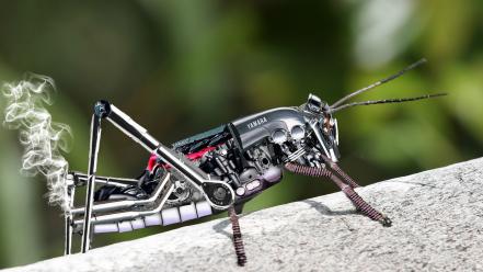 Robots insects yamaha digital art wallpaper