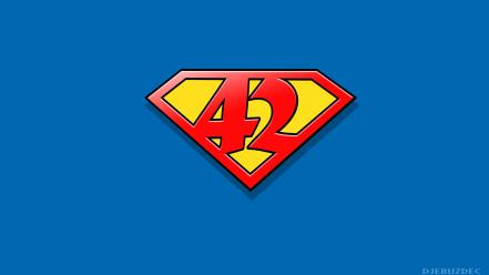 Superheroes digital art rule 42 logos logo wallpaper