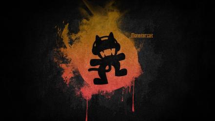 Black music red multicolor orange simple monstercat electronic wallpaper