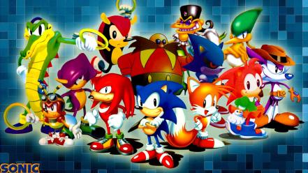 Echidna miles prower tails game characters team wallpaper