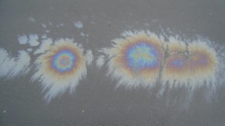 Floor oil pollution painting street laeirbag wallpaper