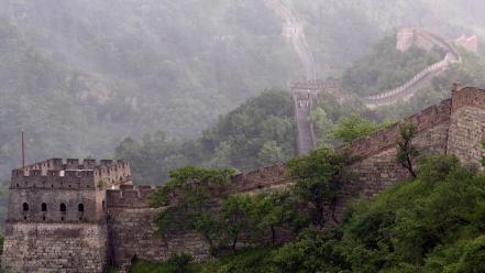 Fog mist the great wall of china wallpaper