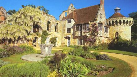 Landscapes castles england architecture scotney castle wallpaper