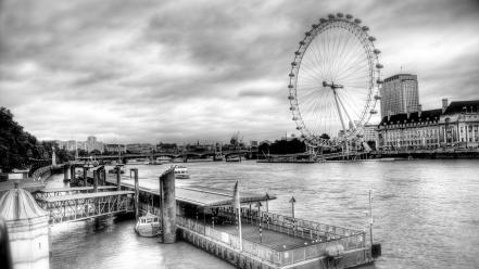 London eye rivers cities thames river treadmill wallpaper