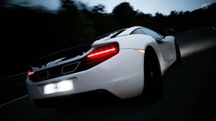 Night lights cars track mclaren races speed wallpaper