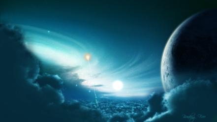 Outer space stars science fiction skies sci-fi wallpaper