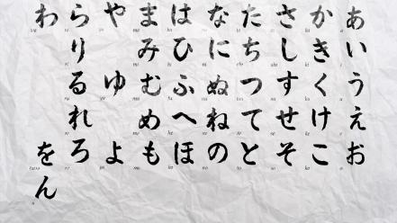 Paper text typography hiragana wallpaper