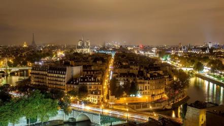 Paris cityscapes streets night cities wallpaper