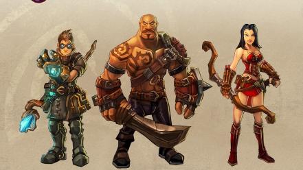 Team destroyer alchemist torchlight characters vanquisher wallpaper