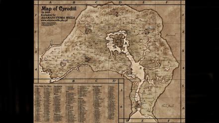 Video games maps the elder scrolls game wallpaper