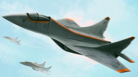 Aircraft military futuristic 3d wallpaper
