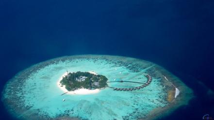 Blue ocean nature maldives islands sea wallpaper