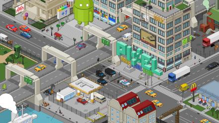 Cars android google pixel art artwork cities wallpaper