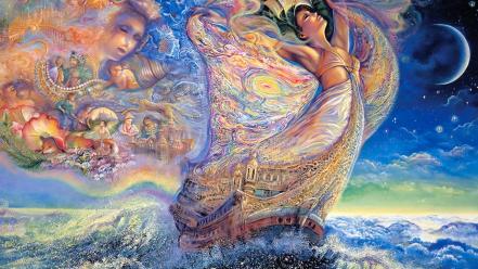 Fantasy paintings ocean art dreams josephine wall mystical wallpaper