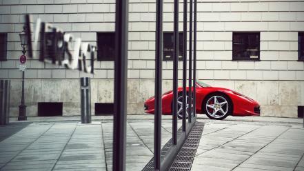 Ferrari vehicles 458 italia reflections versace cities wallpaper