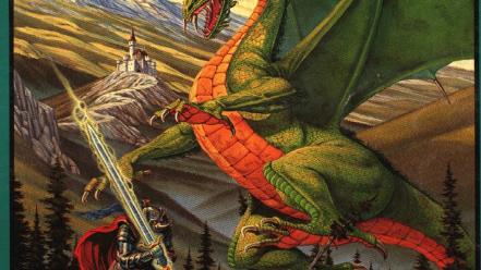Green dragons wallpaper