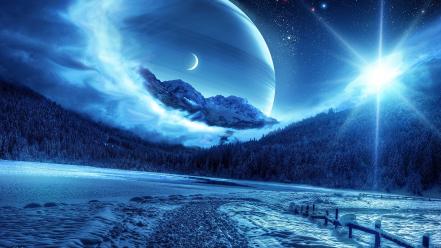 Landscapes outer space planets wallpaper
