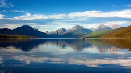 Light blue national park skies lake mcdonald wallpaper