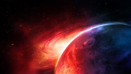 Outer space stars planets science fiction spirals sci-fi wallpaper