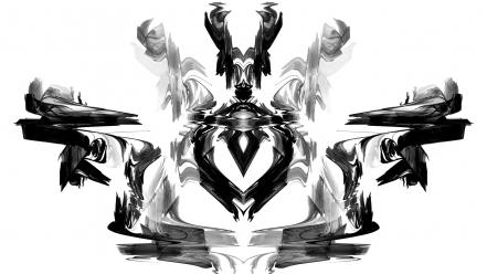 Rorschach pulse apophysis test symmetric fractal inkblot wallpaper