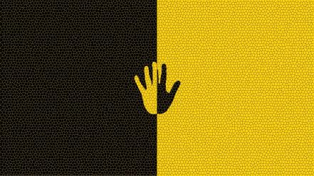Yellow hands textures black and wallpaper