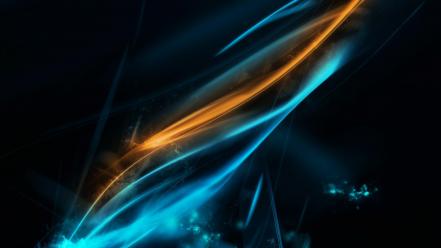 Abstract blue graphic art wallpaper