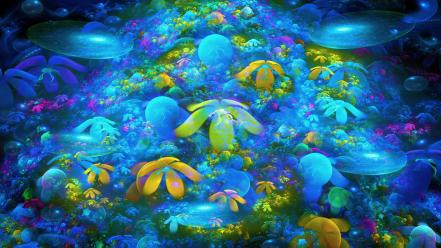 Abstract coral reef wallpaper
