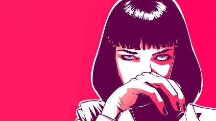 Artwork noses mia wallace black nail polish wallpaper