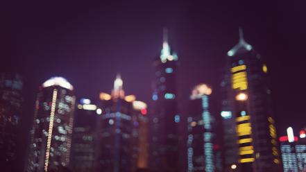 Cityscapes china skyscrapers bokeh shanghai blurred ed mcgowan wallpaper