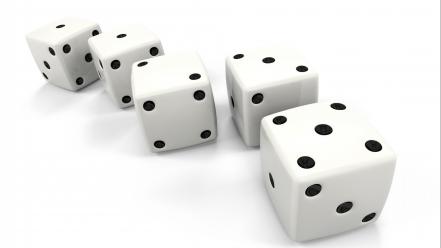 Dice fibonacci white background wallpaper