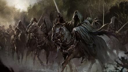 Horses nazgul artwork jrr tolkien ring wraiths wallpaper