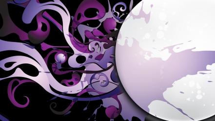 Pattern purple vector graphics black background splashes wallpaper