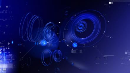 Blue Tech Circles wallpaper