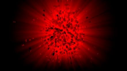 Explosions broken balls red light wallpaper